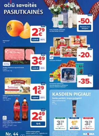MAXIMA AČIŪ savaitinis leidinys Nr. 44 2026.10.27 - 2026.11.02