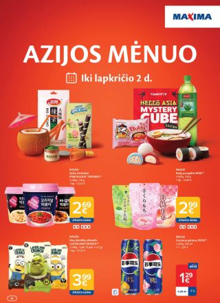 MAXIMA Azijos mėnuo 2026.10.06 - 2026.11.02