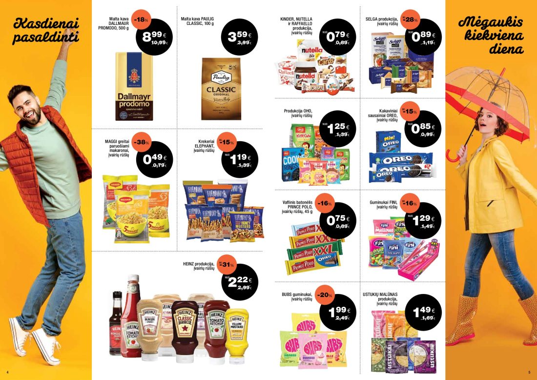 EXPRESS MARKET akcijų leidinys, 3 psl.: Malta kava PAULIG KINDER NUTELLA SELGA produkcija Kasdienai DALLMAUR CLASSIC RAFFAELLO įvairių rūšių Megaukis…