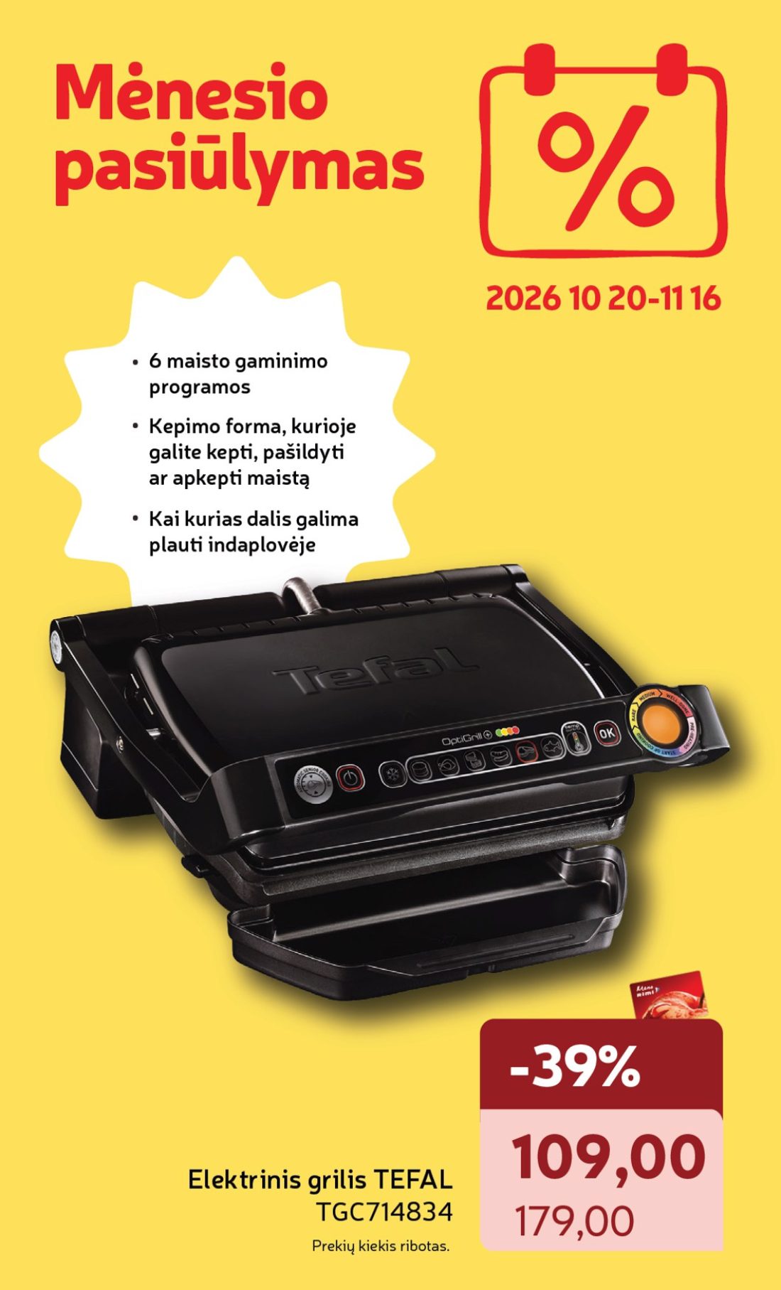 „Rimi“ savaitinis leidinys Nr. 44, 18 psl.: Mėnesio pasiūlymas maisto gaminimo inimo programos Kepimo forma kurioje lit ildy maistą Kai lim pla lau ind…