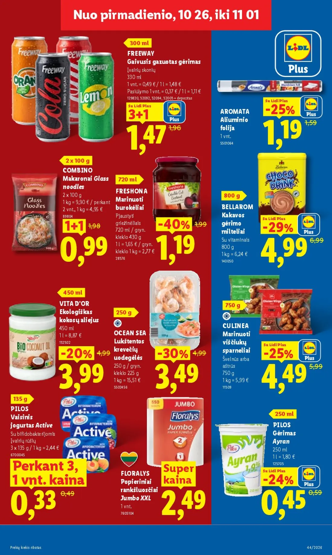 LIDL Maisto prekių pasiūlymai, 5 psl.: pirmadienio NNNuo pirmadienio,pirmadienio,pirmadienio xx,26,26 FREEWAY Gaivusis gazuotas gėrimas Įvairių skon…