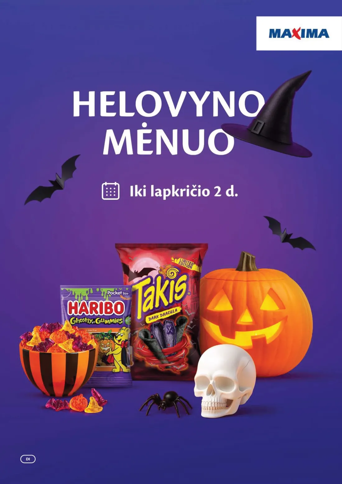 MAXIMA Helovyno mėnuo, 1 psl.: Vaisinis skonis rūgščiu akcentu HELOVYNO MĖNUO NAUJA Ledinukai JOHNY BEE MONSTER POP rūšių ĮPRASTA Zefyras SC…