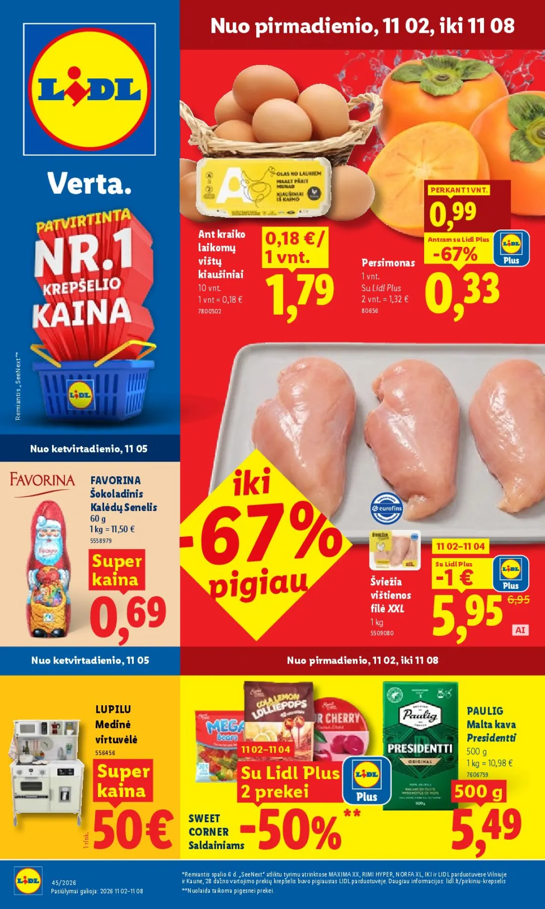 LIDL Maisto prekių pasiūlymai, 1 psl.