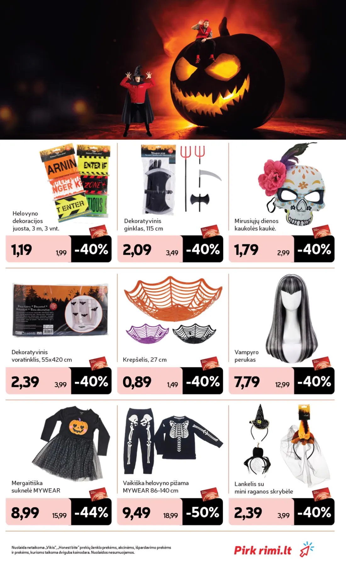 „Rimi“ savaitinis leidinys Nr. 44, 7 psl.: Nuolaida netaikoma Vikis Honest bite prekių ženklo prekėms akcinėms išpardavimo kurioms taikoma dviguba kaino…