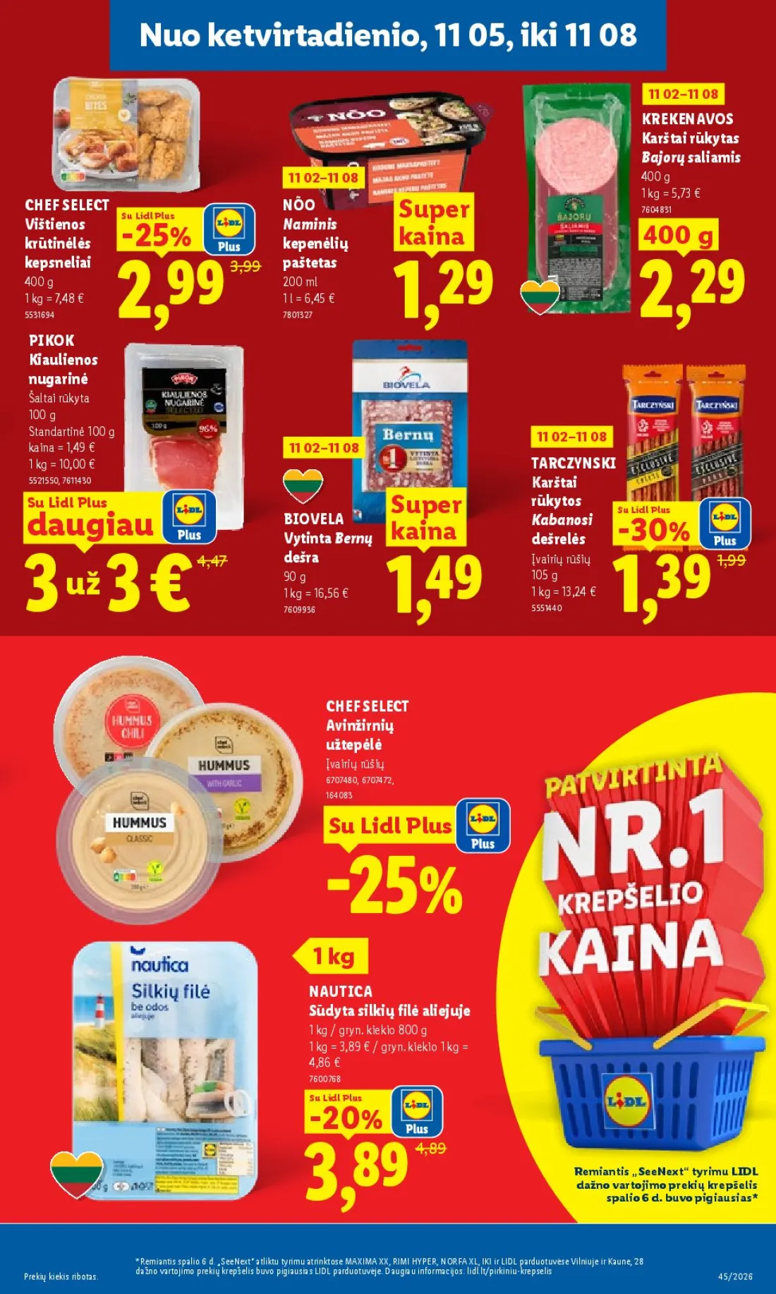 LIDL Maisto prekių pasiūlymai, 29 psl.: NNNNuo kuo eljapäekpirmadienio,eetvirtadienio,tvirtadienio,vast kuni xx,05 xx08 KREKENAVOS Karštai rūkytas Ba…